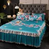 Bed rok koele mat ijs zijden mat driedelige set enkele dubbele machine wasbaar bedrok rok zomer bed spreiding vouwbare stoel met airconditioning 230510