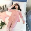 Women's Sleepwear Women's Pajamas Set Lace Edge Thicken Coral Fleece Pijama Autumn Winter Korean Sweet Home Pyjamas Suit