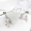 925 Pandora Takı Boncukları için Gümüş Takılar Dangle Alaşım Bahar Kelebek Clover Bella Bot Boncuk