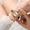 Armbandsur 2023 Binkada Luxury Women Watches Square Liten Dial Simple Fashion Design Ladies Wristwatch Elegant Watch for Montre Femme