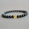 Tennis Bracelets Black Onyx Beaded Bracelet Man 6mm Energy Stones Healing Jewelry Gift For Boyfriend