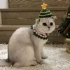Kedi Kostümleri Köpek Şapkası Çekici Taşınabilir Örme Noel Ağacı Pet Kapağı Malzemeleri