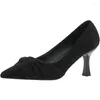 Chaussures Habillées 30-44 Talons Hauts Femme Talon Aiguille Pointu Petite Taille Escarpins Chaton Noir