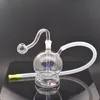 Nargile cam bong yağ brülörü 10mm dişi geri dönüştürücü körükleme su borusu dab teçhizat bongs erkek cam yağ brülör borusu ve hortum ile sigara içmek için el kuleleri en ucuz