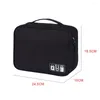 Storage Bags 1 2 Cable Organizer Bag Holder Universal Simple Safe Memory Card Charger Electronics Accessories Organization Pouch Black