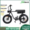 Rower elektryczny 750 W 500 W 48V 10AH 12,5AH Bateria litowa 4,0 Fat Rower elektryczny dla dorosłych 20 cali rower górski