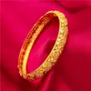 Dames armband bruiloft bruids klassieke luxe sieraden echt 18k gouden kleur vaste dame sieraden cadeau