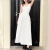 Bayan Sıradan Elbise Tasarımcısı U-boyun etek yaz moda klasik mektup uzun etek kadın giysileri