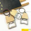 Abridor portátil de garrafa pequena com alça de madeira vinícola de cerveja de vidro de vidro de vidro Bottle Chain Key para barra de cozinha em casa LX4078