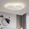 Plafondlampen wolken slaapkamerlamp modern minimalistisch wit LED -licht voor kinderkamer kwekerij dimable indoor verlichting armatuur