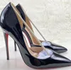 Classics Women High Heels Shoes Classics Red Shiny Bottoms 6cm 8cm 10cm 12cm Thin Heels Black Nude Patent Leather Heels Pigalle Woman Pumps 34-44