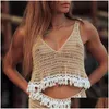 Sarongs 2022 y Hollow Shell up Bikini Top مصنوعة يدويًا للكروشيه Crochet Hook Campicot Sunsn Women Drop Dropen
