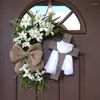 Декоративные цветы Пасхальный венок с поперечным весенним украшением DIY входная дверь гирлянда Стена висят домашний фермерский дом искусственный цветок