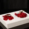 Pinces à cheveux Barrettes 3pcs Set Blanc Rouge Tissu Fleur Épingles À Cheveux Simple Femmes Décoration Coiffure De Mariée Accessoires De MariageCheveux