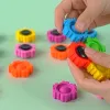 Build Block Fidget Spinner Push Bubble Sensory Toys Odłączane ręce Spinnerów opuszki palca żyroskopowatości Odprężanie