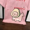 23SS Çocuk Tshirt Toddler Tee Çocuk Tasarımcı T Shirt Erkek Kız Kızlar Yuvarlak Boyun Saf Pamuklu Hayvan Mektup Logo Baskı Tişört Yüksek Kaliteli Çocuk Giysileri