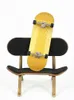 Novel Games Professional Finger Skateboard Yellow 32mm Wide Plate Maple Set of 230509