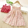 Girl Dresses 2023 Summer Girls Polka Dot Printed Kids Sleeveless Pleated Princess Dress Children Casual Wear Clothes 1-6T