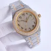 시계 수제 다이아몬드 시계 남성 자동 기계식 41mm 다이아몬드 스터드 스틸 904L Sapphire Ladies Montre de Luxe Cy