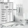 Douchegordijnen grote vlinder mooi polyester gordijn 134 pcs badkamer waterdichte badmat set toilet deksel deksel wc benodigdheden 230510