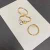 Moda Gold Band Designer para Mens Titanium Steel Ring 3 PCS Set Jóias S Sier Anéis de Amor de Casamento Mulheres Tamanho Livre com Caixa