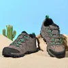 Chaussures de randonnée ao livre Homens Montanhismo Calados Esportivos Vero Nova Malha Caminhadas Leve No-Deslizamento Woodland Sapato Pesca P230510