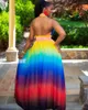 Etnische kleding Afrikaanse lange jurken voor vrouwen 2023 Dashiki Robe Afrikaine zomer plus size maxi jurk traditionele sprookjes