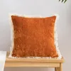 Kuddefodral Nordic Instagram Style Tassel Lace Modern El Sofa Living Room Pillows Houndstooth Orange Cushion Cover