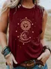 女性の戦車キャミスあなたの魂を温めるカラフルな太陽ムーンタンクトップシャイン夏のトレンディなスリーブーティー女性ファッションカジュアルヴィンテージ230510