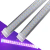 UV LED T8 G13 Light Bar مثبتة ضوء اثنين من أضواء الشريط دبوس 10W-50W شرائح أنبوب توهج في الإضاءة الداكنة لتوهج حفلة نوم ملصق الطلاء CRESTECH168