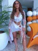 Robes de soirée Kalevest Y2K Grunge Mesh Robes Blanc Hippie Vêtements Femmes Robes Évider Mignon Bandage Robes Courtes Gyaru Mujer Robe 2023 Y23