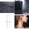 Oreille Manchette Nouveautés Gland Boucle D'oreille Européenne Punk Clip Non Piercing Alliage Chaîne Longue Déclaration Boucles D'oreilles Pour Les Femmes Drop Deliv Dhgarden Dhulv