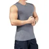 Mens Tank Tops Mens Sports Vest Crewneck Soly Color Speed ​​Dry Running Training Ice Silk Fitness Top Top 230509