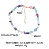 Choker Bunte Böhmen Naturstein Perle Anhänger Rocailles Halskette Für Frau Strand Party Urlaub Kragen Schmuck