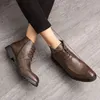British Style Men Business Boots Designer Gentleman Casual Men Dress Boots äkta läder Men kontor Ankelstövlar Botas Hombre