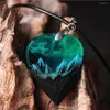 Pendant Necklaces Romantic Necklace Exquisite Simple Style Jewelry Decors Wood Resin Pendants Dressing Adornment Water