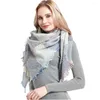 Sciarpe Cashmere Donna Triangolo Sciarpa Autunno Inverno Grande Sciarpa Scozzese Pashmina Mujer Femminile Echarpe Hiver Foulard Bufanda Scialle