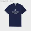 女性のTシャツアメリカンヴィンテージスタイルの女性半袖Tシャツネイビーコットンクルーネック印刷シャツストリートファッションルーズグラフィックティーT230510