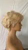 Blonde Pixie Wig 613 Человеческие волосы девственные бразильские короткие кружевные парики 13x6 с детскими волосами на 150% плотности