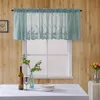 Curtain Tulle Window Drape Modern Lace Jacquard Valance Hem Coffee Short for Cabinet Door Bedroom Home Decor 230510