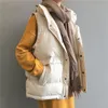 Leder Winter Weste frauen Ärmellose Weste Jacke Puffer Baumwolle Gepolsterte Gilets Weibliche Feste Weste Körper Wärmer chalecos para mujer