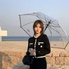 Transparent Umbrella Internet Celebrity Little Fairy Same Style Letter Sign Long Handle Umbrella Socialite Good-looking Photo Umbrella Wholesale