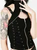 Tanques femininos Camis Altgoth Gothic Bandage Vintage Ventrage Mulheres Harajuku Punk Grunge Halter Corset Emo Alternative Streetwear Rave Fort 230510