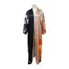 Vêtements Ethniques Robes Africaines Pour Femmes Caftan Surdimensionné Élégant Satin À Manches Longues Cardigan Robe Casual Lâche D'été Plage Porter Robe Femme 230510