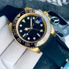 Montres Mens Watch Automatyczne zegarek mechaniczny Luksusowe zegarki dla mężczyzn GMT Work Watche Fashion Watche Pełna stal nierdzewna i gumowa ścieżka na rękę