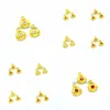 Charms Bk 300pcs Flower Shape Gold Gold z białym i czerwonym dhinestone Dobrze na naszyjnik bransoletki Rzemiosło 13x10 mm Dostarcz dhsc3