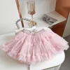 Skirts Baby Girls Chiffon Fluffy Pettiskirt Tutu Princess Party Skirts Ballet Dance Wear Kids Children Ballet Party Performance Skirts 230510