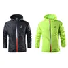 Vestes de course Sports de plein air Coupe-vent Résistant à l'eau Outwear Manteau de sport Running Training Cycling Boys Hooded Zipperr Jacket