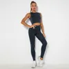 Yoga -outfits naadloze yoga set gym sets dames outfits fitness kleding 2 -delige sport suit dames sport set workout kleding naadloze leggings aa230509