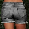 Shorts femininos de verão mulheres angustiadas jeans jeans casual retro dividido corte de alta bainha elástica jeans irregular
